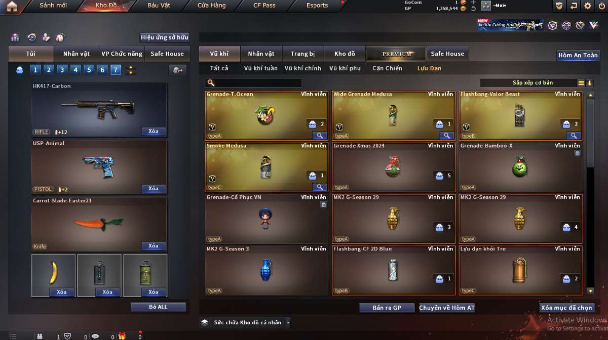 shop acc cf uy tin gia re